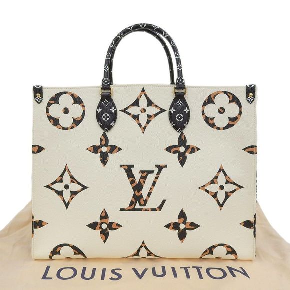 Louis Vuitton On The Go Cloth Bag Monogram Giant GM Shoulder Bag - Picture 1 of 6